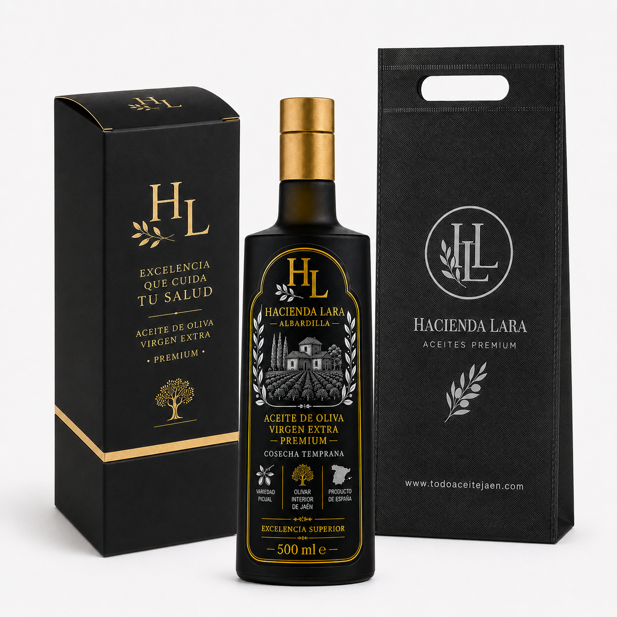 Estuche Regalo Premium Aceite Virgen Extra Premium con bolsa